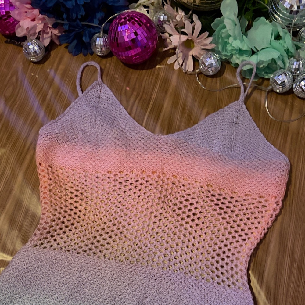 Rainbow Knit Coverup Dress - Picture 2 of 7